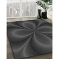 thumbnail image 3 of Ahgly Company Machine Washable Indoor Square Transitional Charcoal Black Area Rugs, 6' Square, 3 of 7