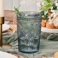 thumbnail image 4 of Kate Aspen Textured Striped Blue Drinking Glasses Set of 6 -13 oz Vintage Glassware Set Cocktail Glass Set, Juice Glass, Water Cups | Hostess Gift, Present for Newlyweds or New Home Owners, 4 of 7