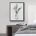 thumbnail image 3 of PixonSign Framed Wall Art Print Wood Texture Green Stem Bunch in Vase Nature Plants Illustrations Modern Art Modern Group Relax/Calm Multicolor Pastel for Living Room, Bedroom, Office - 12"x16" BLACK, 3 of 6