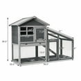 thumbnail image 3 of Gymax Fashion 58'' Wooden Rabbit Hutch Large Chicken Coop Weatherproof Indoor & Outdoor Use, 3 of 6