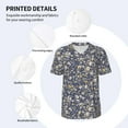 thumbnail image 3 of KLL Daisies Flowers for Men's Baseball Shirts,Short Sleeve Casual Shirts Button Down Shirt for Men Beach Summer Wedding Shirt-3X-Large, 3 of 7