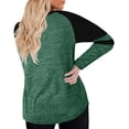 thumbnail image 4 of Langwyqu Plus Size Women V-Neck Raglan Sleeve Stripe Shirt Tops, 4 of 5