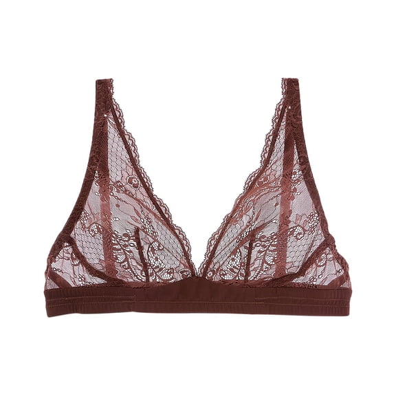 Journelle womens Sapna Plunge Bralette, l, Brown