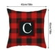 thumbnail image 3 of RKSTN christmas pillow covers Twenty Six Letters Christmas Pillowcase Peach Skin Print Cushion Cover Plaid Cushion Pillowcase, 3 of 3