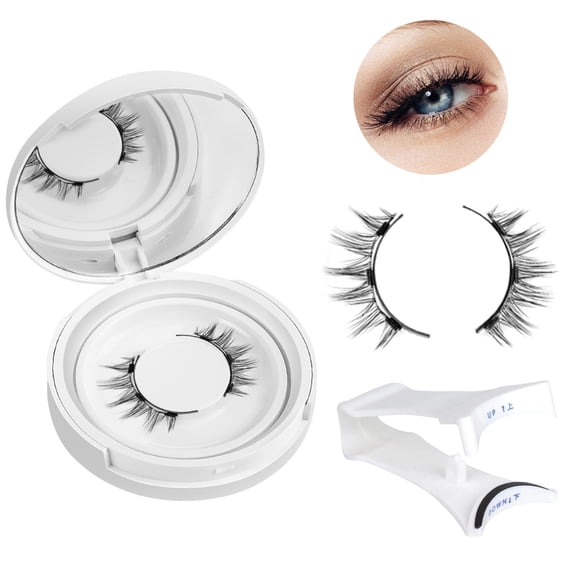 Magnetic Eyelashes with Applicator & Storage Case, Reusable Magnetic Eyelashes Natural Look, No Glue Needed, 3D False Eyelashes Set, Easy to Wear & Remove for Daily Use