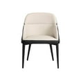 thumbnail image 2 of Sunpan Hagan 18.75" Contemporary Faux Leather Dining Arm Chair in Cream/Black, 2 of 7