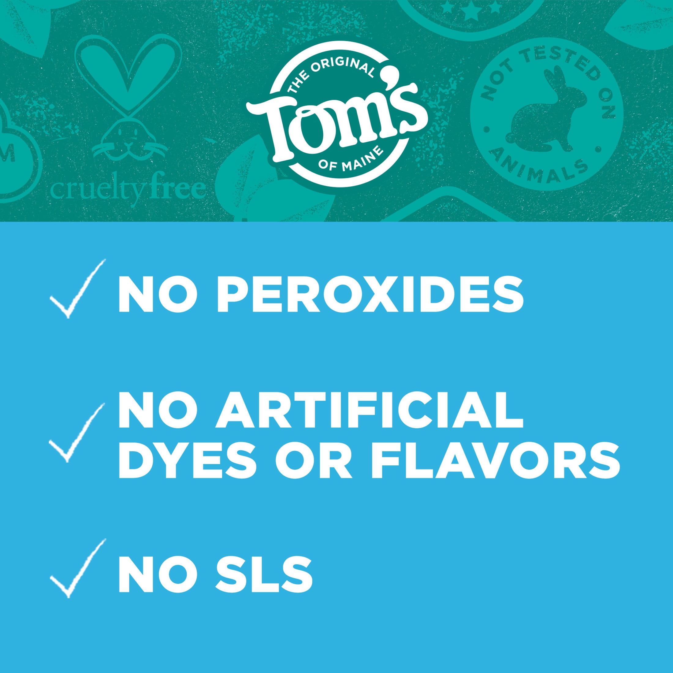 Tom’s of Maine Whiten Plus Deep Clean Natural Whitening Toothpaste with Fluoride, Peppermint, 4.0 oz