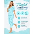 thumbnail image 5 of DAKIMOE Womens Pajama Set 2 Piece Short Sleeve V Neck Tops & Capri Pants, Comfy Soft Stretchy Sleepwear, Cute Printed Loungewear Lounge Set, Lightweight Pajamas for Women S-2XL, 5 of 8