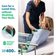 Improvia Washable Positioning Pad with 8 Handles for Incontinence, Waterproof Reusable, 34 x 52 in, 1-Pack (Green)