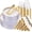 Clear and Gold, variant on 175pcs Clear Gold Plastic Plates - Clear Plastic Dinnerware Set Includes 25 Dinner Plate, 25 Dessert Plate, 25 Cups, 25 Napkins Perfect for Wedding & Party & Wedding