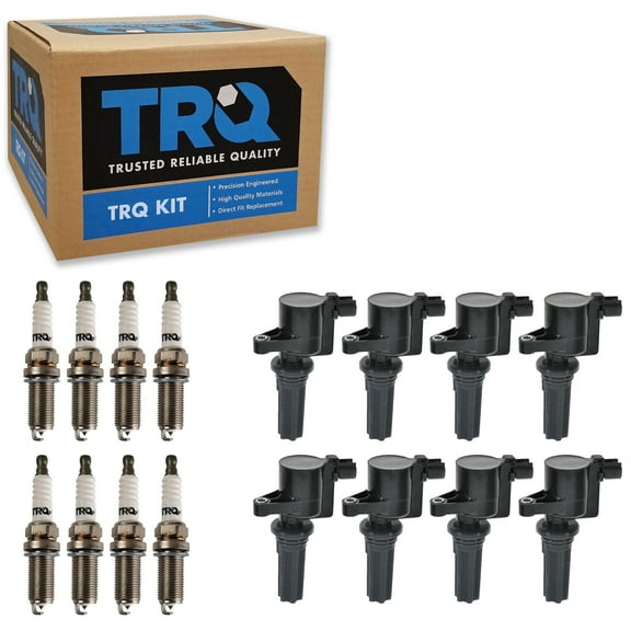 TRQ Ignition Coil & Iridium Spark Plug Kit Set for Ford Lincoln V8 New ICA71938