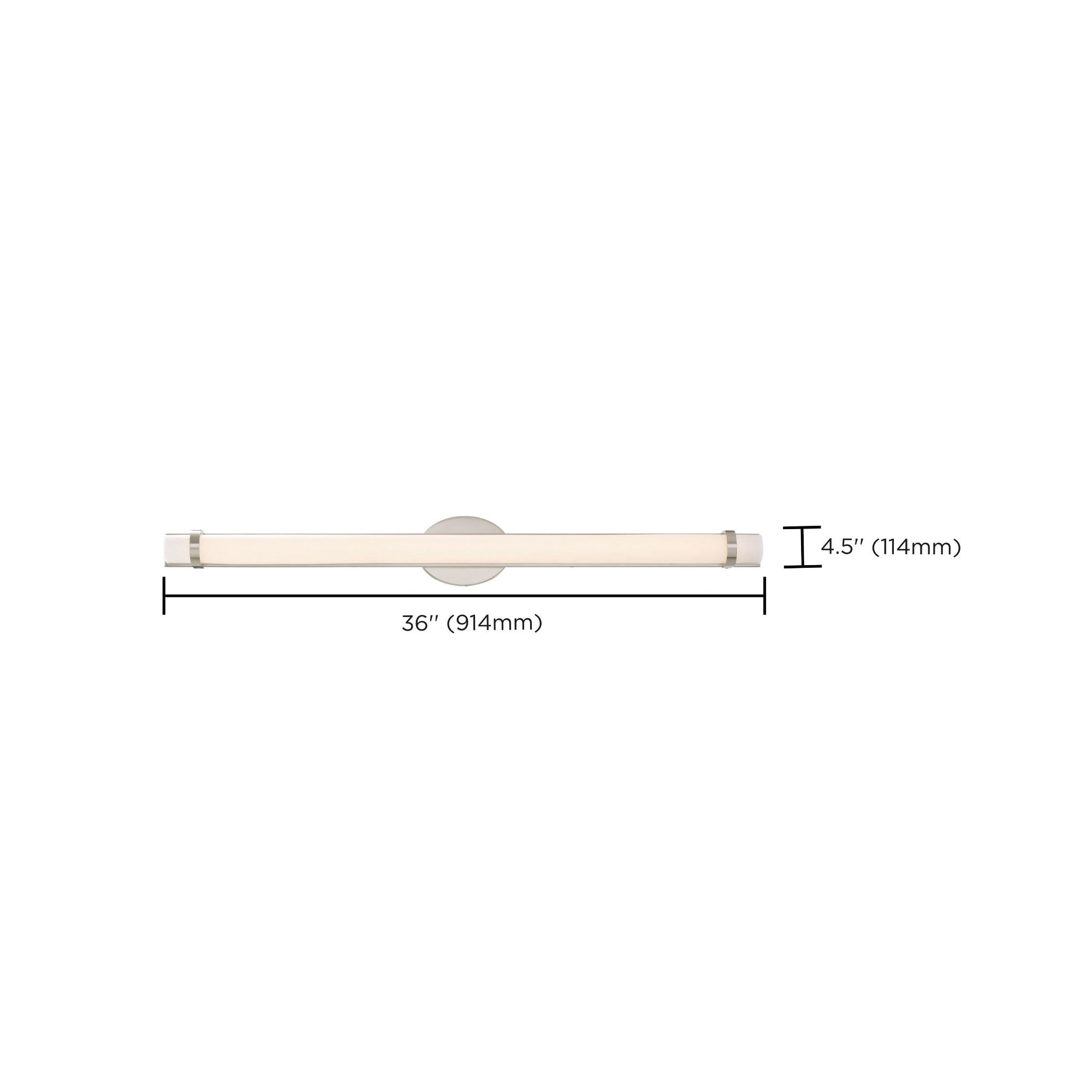 Nuvo Lighting Slice 36 in. LED Vanity Fixture Polished Nickel Finish - Polished Nickel