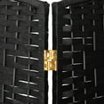 thumbnail image 7 of Red Lantern 2 ft. Short Fiber Weave Folding Screen - Black - 6 Panels, 7 of 7