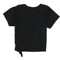 thumbnail image 2 of TRULY MADLY DEEPLY Womens Side Tie Basic T-Shirt, Black, Medium, 2 of 2