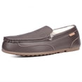 thumbnail image 3 of Parfeying Men's Indoor Outdoor Sheepskin Moccasins Slippers Memory Foam Driving Style Shoes, 3 of 8