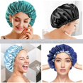 thumbnail image 6 of Satin Bonnet Silk Sleep Cap - Extra Large Bonnets for Curly Hair, Braids, Big Hair, Reversible Hair Bonnet for Sleeping, Adjustable Silk Sleep Bonnets for Women (Two Reversible Layers), 6 of 7