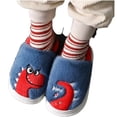 thumbnail image 1 of Zapatillas de Algodón Antideslizantes en Azul para Niños con Diseño de Dinosaurio, 1 of 1