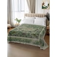 thumbnail image 2 of Teal Boho Flat Sheets Only Queen Size, Soft Breathable Bed Top Sheets for Mattress, Ehtnic Modern Geometric Abstract Art Luxury Bedding Flat Sheets for Home Hotel Bedroom Bed Protection, 2 of 9