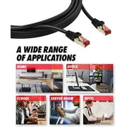 Ultra Clarity Cables Cat6 Ethernet Cable, RJ45 LAN Cable for PS, Xbox, Pc, Router, 20 feet, Black