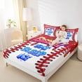 thumbnail image 4 of Feelyou Cartoon Ice Cream Full Size Sheets, Baseball Ice Hockey Sports Bed Sheets, Teens Kids Boys Girls Sheet Sets, Lightweight Room Decor, 4-Piece, 4 of 7
