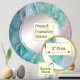 thumbnail image 5 of DESIGN ART Designart 'Turquoise Abstract Marble' Printed Modern Wall Mirror 24in.x24in., 5 of 5