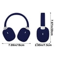 thumbnail image 3 of Hybrid Active Noise Cancelling Headphones, Wireless Over Ear Bluetooth Headphones, 70H Playtime, Hi-Res Audio, Deep Bass, Memory Foam Ear Cups, Travel, Office, USB-C Charging,Blue, 3 of 7