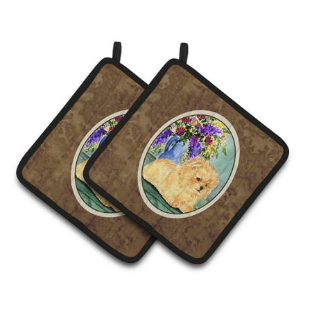 

Carolines Treasures SS8302PTHD Pomeranian Pair of Pot Holders 7.5HX7.5W multicolor