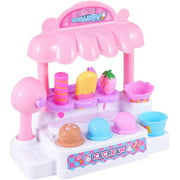 IGUOHAO Kitchen Play Set for Kids Cooking Play Set Simulation Kitchen Toy Pink Kitchen with Lights Kitchen Toys for Toddlers