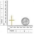 thumbnail image 3 of Bling Jewelry Womens Religious Jewelry Simple 14K Yellow Gold Cross Pendant Necklace Chain Not Included, 3 of 4