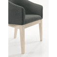 thumbnail image 3 of Neroli Set of 2 Gray Fabric 23" Barrel Accent Chairs with Backrest - Modern Minimalist Style, 3 of 5