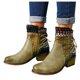 thumbnail image 2 of NECHOLOGY Botas Mujer Adulto Femenino Zapatos Botines para mujer Botas Botas Cremallera corta Tacón étnico Botas de mujer laterales para mujer (Green, 9), 2 of 6
