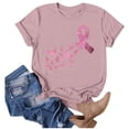 thumbnail image 4 of Pink Ribbon Shirts for Women Cancer Awareness Short Sleeve Crew Neck Tops Inspirational Casual Relaxed Fit Tees Z007-Light Pink XL, 4 of 4