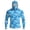 Blue, variant on Performance Long Sleeve Sun Shirt with Moisture Wicking Fabric and 3D Print Design Showcasing Shark Patterns Blue S