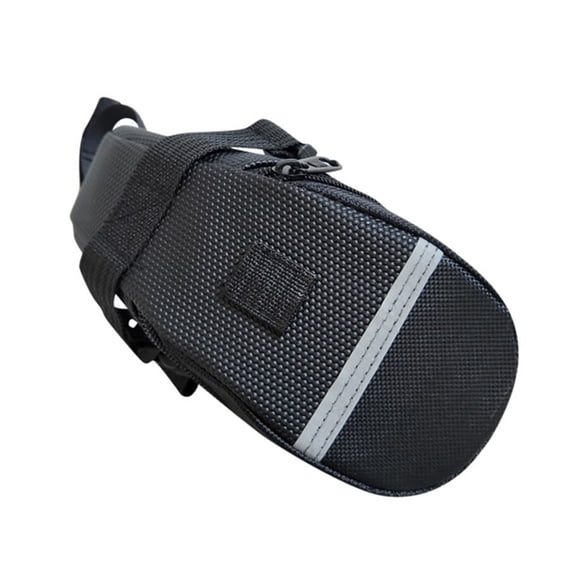 Soumake Bike Saddle Bag Zipper Large Capacity Canvas Bike Rear Seatpost Pannier Storage Pouch For Bicycle