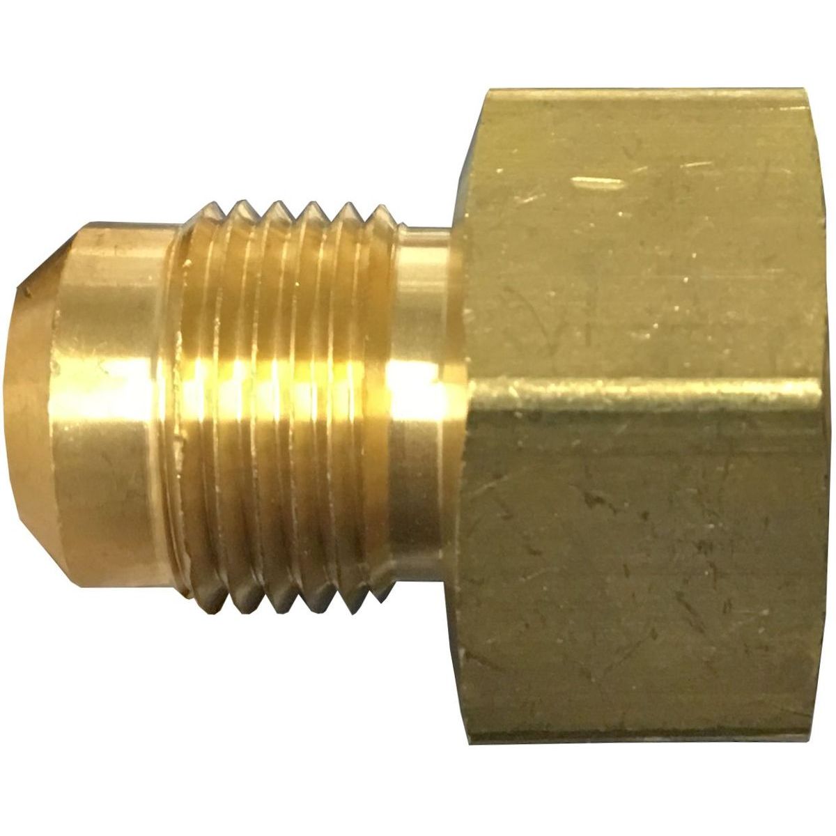 Firegear U38ES Steel Gas Flare Fitting1/2"OD Flare x 3/4"FIP