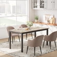 thumbnail image 3 of Bingirl Dining Table for 4 - 6 People: 63 - inch Long Wooden Rectangular Table with Sturdy Metal Legs, Heavy - Duty for Large Family (31.5 inch D x 63 inch W, Brown), 3 of 7