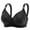 Black, variant on ZKCCNUK Women's Bras Printing Gathered Together Large Size Daily Bra Underwear No Rims Everyday Bras Size S-XL