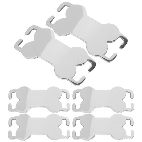 AURARMLET 6-Pack Stainless Steel Dog Name Tags Bone Shape Pet ID Tags for Collar Identification and Lightweight