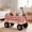 Pink + Black, variant on GDF Studio Classic Wooden Garden Wagon with Folding Handle, All-Terrain Kids Pull-Along Utility Cart, Pink White