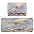 thumbnail image 4 of Wobogo Colourful Dragonfly Kitchen Carpet Set of 2 Absorbent and Stain Resistant Non-slip Star Rubber Backing, 4 of 7