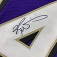 thumbnail image 2 of Framed Autographed/Signed Ricky Williams 35x39 Baltimore Purple Football Jersey Beckett BAS COA, 2 of 2