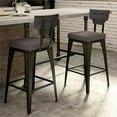thumbnail image 3 of Amisco Rally 26.88" Polyester and Metal Counter Stool in Medium Gray/Gun Metal, 3 of 3