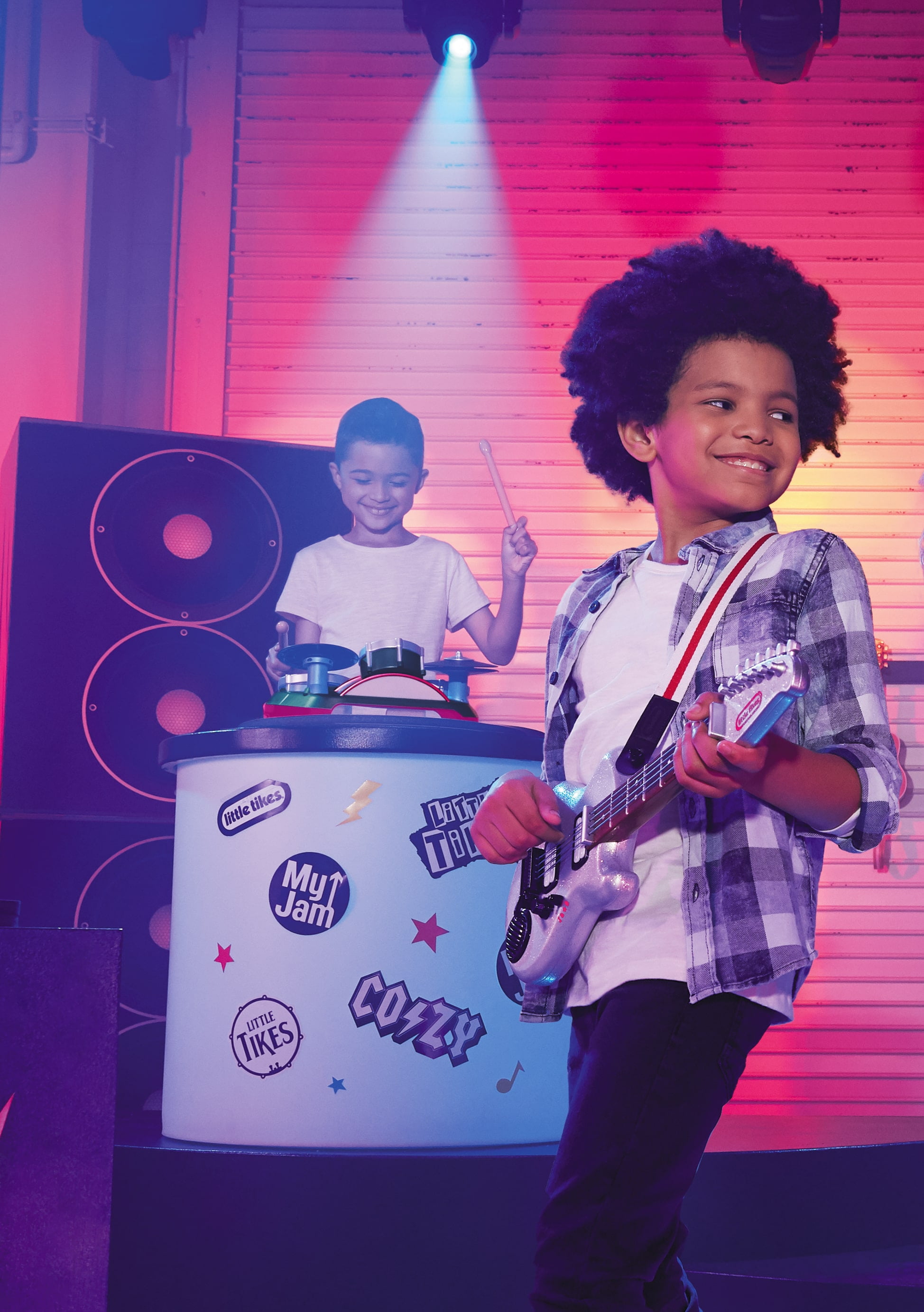 My Real Jam™ First Concert Set with Electric Guitar, Drum and Keyboard, 4  Play Modes, and Bluetooth® Connectivity - For Kids Ages 3+