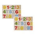 thumbnail image 1 of 2PCS Wooden Number Lette Puzzle Jigsaw Early Learning Baby Kids Educational Toys C, 1 of 2