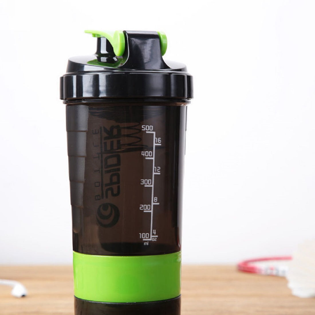 Protein Shaker Bottle - Sports Water Bottle - Non Slip 3 Layer Twist Off  3oz Cups with Pill Tray - L…See more Protein Shaker Bottle - Sports Water