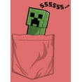 thumbnail image 2 of Boy's Minecraft Faux Pocket Creeper Performance Graphic Tee Red Heather Small, 2 of 4