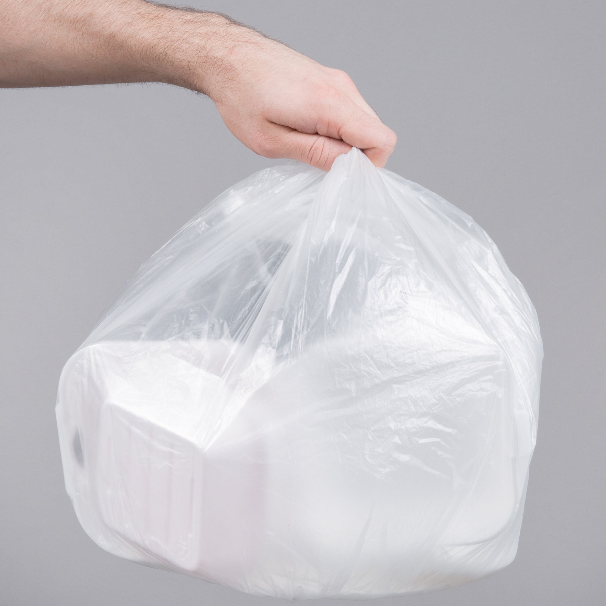 100 ct 4 Gallon Clear Kitchen Bathroom Trash Bag Garbage Can Liners Small Bags 