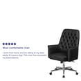 thumbnail image 5 of Flash Furniture Hansel Mid-Back Traditional Tufted Black LeatherSoft Executive Swivel Office Chair with Arms, 5 of 13