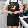 thumbnail image 2 of 2 Pack Adjustable Bib Apron with Decorative Red Chair & Potted Plant Design 2 Pockets Perfect for Cooking & Chef Use for Men & Women, 2 of 6