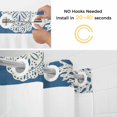 thumbnail image 2 of No Hook Lake Blue Starfish Coastal Shower Curtain with Snap in Liner Set, Shell Summer Beach Nautical Waterproof Fabric Bathroom Curtains with See Through Top Window, Hotel Style Stall 54 x 78 Inch, 2 of 9